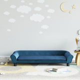 vidaXL Canapé pour enfants bleu 100x50x26 cm velours