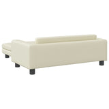 vidaXL Canapé avec repose-pied pour enfants crème 100x50x30 cm