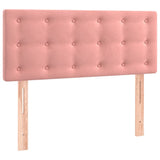 vidaXL Sommier à lattes de lit avec matelas Rose 120x200 cm Velours