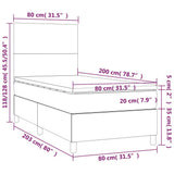 vidaXL Sommier à lattes de lit avec matelas Taupe 80x200 cm Tissu