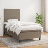vidaXL Sommier à lattes de lit avec matelas Taupe 80x200 cm Tissu