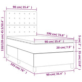 vidaXL Sommier à lattes de lit avec matelas Blanc 90x190 cm Similicuir