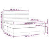 vidaXL Sommier à lattes de lit avec matelas Rose 200x200 cm Velours