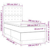 vidaXL Sommier à lattes de lit et matelas Gris clair 100x200cm Velours