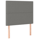 vidaXL Sommier à lattes de lit avec matelas Gris foncé 120x200cm Tissu