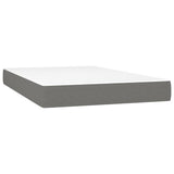 vidaXL Sommier à lattes de lit avec matelas Gris foncé 120x200cm Tissu