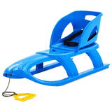 vidaXL Traîneau avec siège et volant Bleu 102,5x40x23 cm Polypropylène