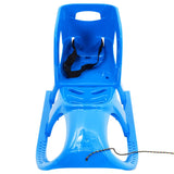 vidaXL Traîneau avec siège et volant Bleu 102,5x40x23 cm Polypropylène