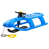 vidaXL Traîneau avec siège et volant Bleu 102,5x40x23 cm Polypropylène