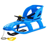 vidaXL Traîneau avec siège et volant Bleu 102,5x40x23 cm Polypropylène
