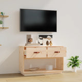 vidaXL Meuble TV Noir 90x40x60 cm Bois de pin massif