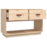 vidaXL Meuble TV Noir 90x40x60 cm Bois de pin massif