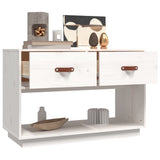 vidaXL Meuble TV Noir 90x40x60 cm Bois de pin massif