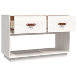 vidaXL Meuble TV Noir 90x40x60 cm Bois de pin massif