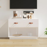 vidaXL Meuble TV Noir 90x40x60 cm Bois de pin massif