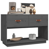 vidaXL Meuble TV Noir 90x40x60 cm Bois de pin massif