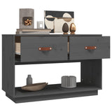 vidaXL Meuble TV Noir 90x40x60 cm Bois de pin massif