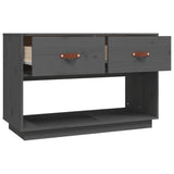 vidaXL Meuble TV Noir 90x40x60 cm Bois de pin massif