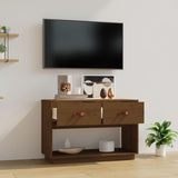 vidaXL Meuble TV Noir 90x40x60 cm Bois de pin massif