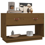 vidaXL Meuble TV Noir 90x40x60 cm Bois de pin massif