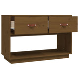 vidaXL Meuble TV Noir 90x40x60 cm Bois de pin massif