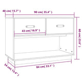 vidaXL Meuble TV Noir 90x40x60 cm Bois de pin massif