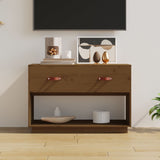 vidaXL Meuble TV Noir 90x40x60 cm Bois de pin massif