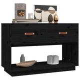 vidaXL Meuble TV Noir 90x40x60 cm Bois de pin massif