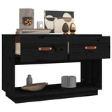 vidaXL Meuble TV Noir 90x40x60 cm Bois de pin massif
