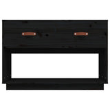 vidaXL Meuble TV Noir 90x40x60 cm Bois de pin massif