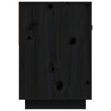 vidaXL Meuble TV Noir 90x40x60 cm Bois de pin massif