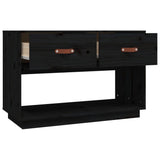 vidaXL Meuble TV Noir 90x40x60 cm Bois de pin massif