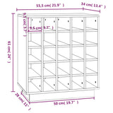 vidaXL Armoire à vin Marron miel 55,5x34x61 cm Bois de pin massif