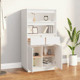 vidaXL Buffet haut Noir 60x40x116,5 cm Bois massif de pin