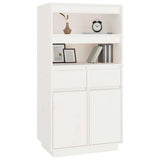 vidaXL Buffet haut Noir 60x40x116,5 cm Bois massif de pin