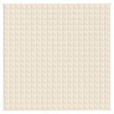 vidaXL Couverture lestée Crème clair 200x200 cm 13 kg Tissu