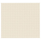 vidaXL Couverture lestée Crème clair 200x225 cm 13 kg Tissu