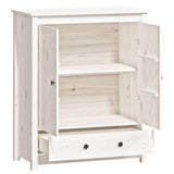 vidaXL Buffet Gris 83x41,5x100 cm Bois massif de pin