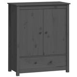 vidaXL Buffet Gris 83x41,5x100 cm Bois massif de pin