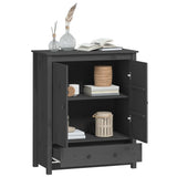 vidaXL Buffet Gris 83x41,5x100 cm Bois massif de pin