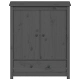 vidaXL Buffet Gris 83x41,5x100 cm Bois massif de pin