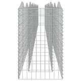 vidaXL Lit surélevé à gabions arqué 800x50x100 cm Fer galvanisé