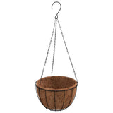 vidaXL Jardinières suspendues 4 pcs avec doublure coco Noir Ø 40x63 cm