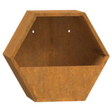 vidaXL Jardinières murales 2 pcs Rouillé Acier corten 30x10x25 cm