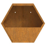 vidaXL Jardinières murales 2 pcs Rouillé Acier corten 30x10x25 cm