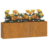 vidaXL Jardinières murales 2 pcs Rouillé Acier corten 53x10x17 cm