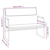 vidaXL Banc Crème 100x64x80 cm Tissu