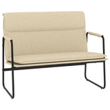 vidaXL Banc Crème 100x64x80 cm Tissu