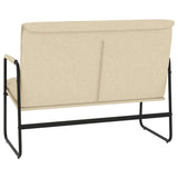 vidaXL Banc Crème 100x64x80 cm Tissu