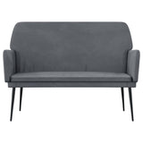 vidaXL Banc Gris foncé 108x79x79 cm Velours